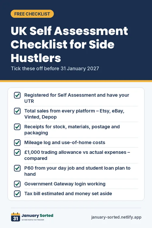 Tip card: Self assessment checklist
