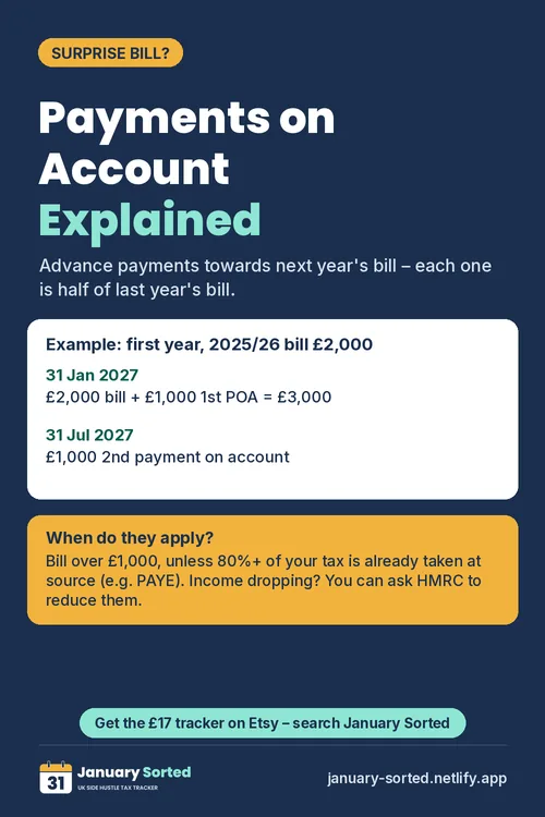 Tip card: Payments on account explained